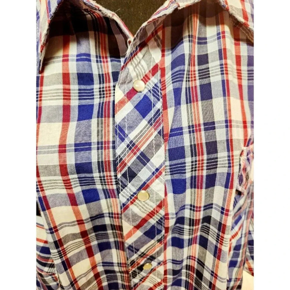 Vintage Wrangler Pearl Snap Western Shirt Short Sleeve Size XXL - Picture 4 of 8